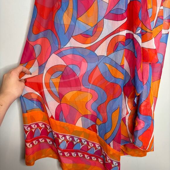 NWT Ramy Brook Iona Coverup Wrap Skirt In Retro Apricot - Picture 4 of 10